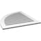 Ekena Millwork Quarter Round Top Left Surface Mount PVC Gable Vent w/ 3-1/2"W x 1"P Standard Frame, 32"W x 38"H GVPQL32X3801SF - alternate 4